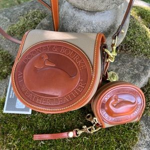 Vintage Dooney Bourke Big Duck set purse and coin pouch New in Box excellent set